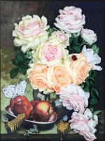 Многоцветница.Розы с медом- Набор для вышивки лентами 
